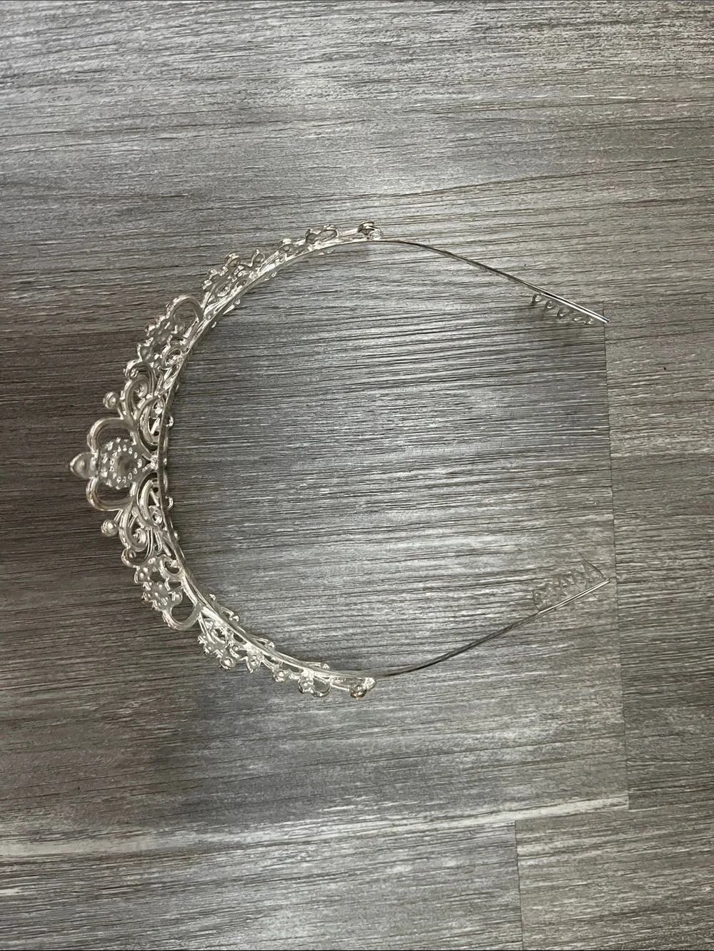 Crystal Silver Bridal Tiara Headpiece - Elegant Sparkling Accent